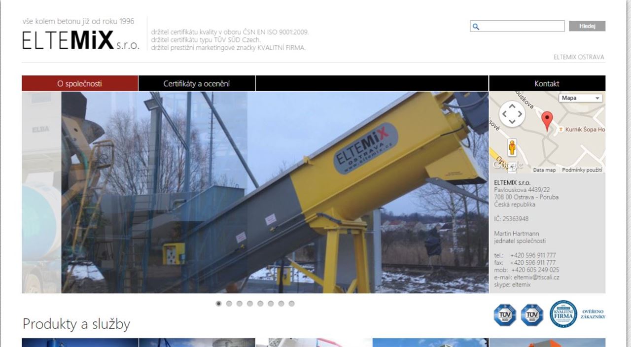 ELTEMIX s.r.o. - recyklační zařízení na zpracování zbytkových betonů